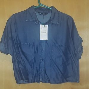 Zara Denim Crop Top